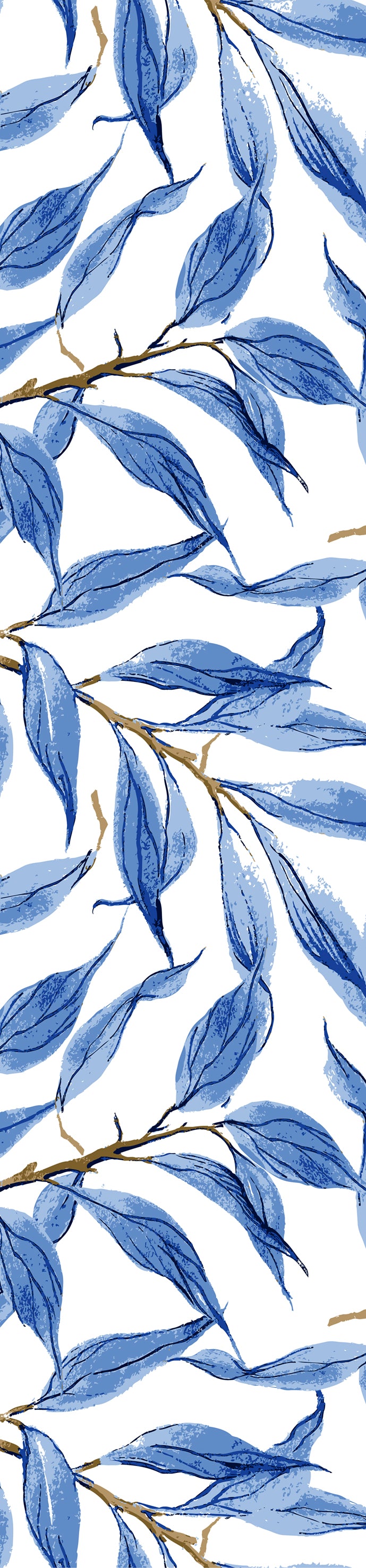 Runner - Blue Leaves