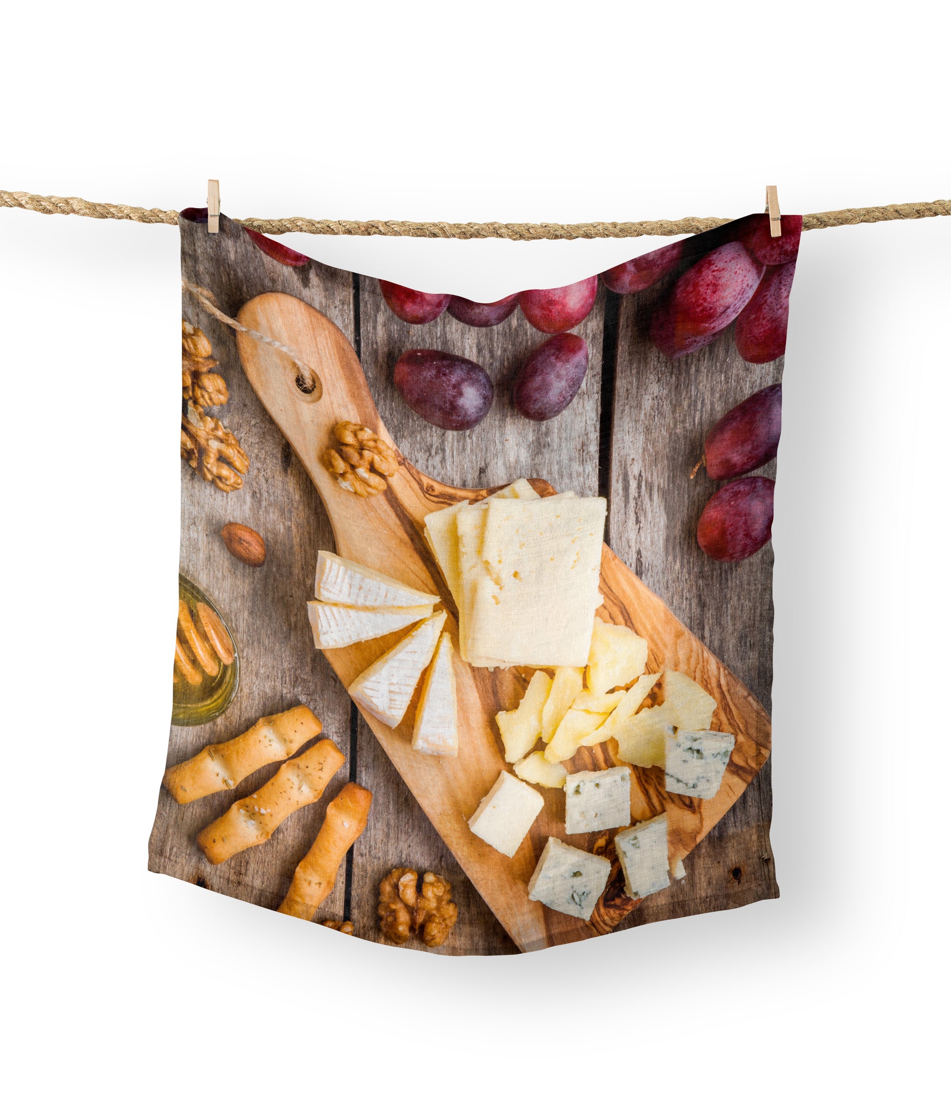 Tea Towels - Cheese Board with Grapes