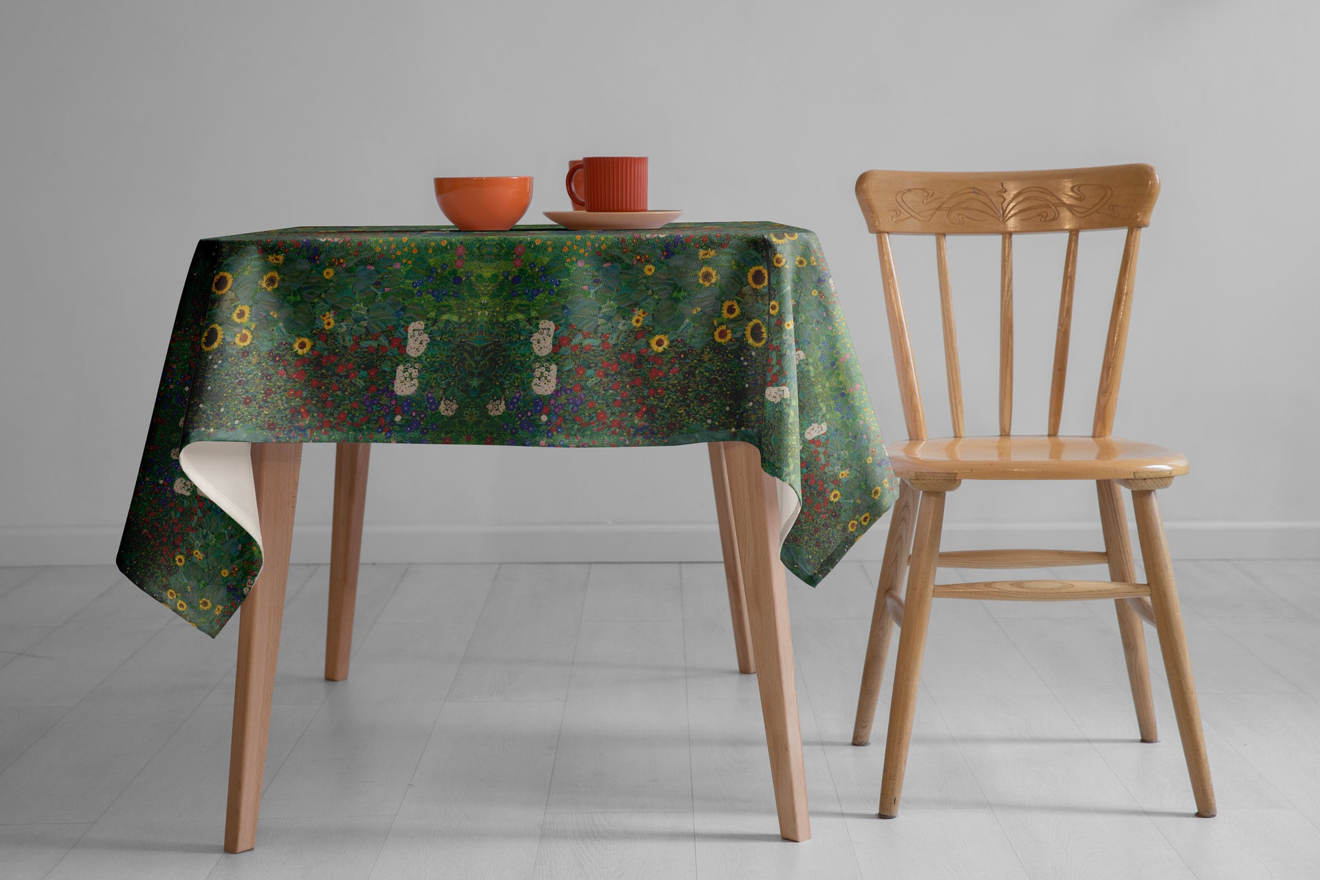Tablecloth-Gustav Klimt - Farm Garden with Sunflowers (1907)
