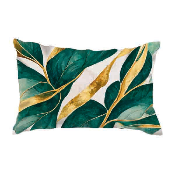 Scatter Cushion - Green & Golden Branches V2