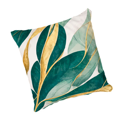 Scatter Cushion - Green & Golden Branches V1