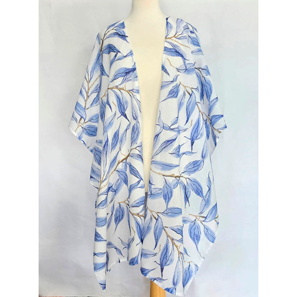 Blue leaf printed Kaftan - LaPerle