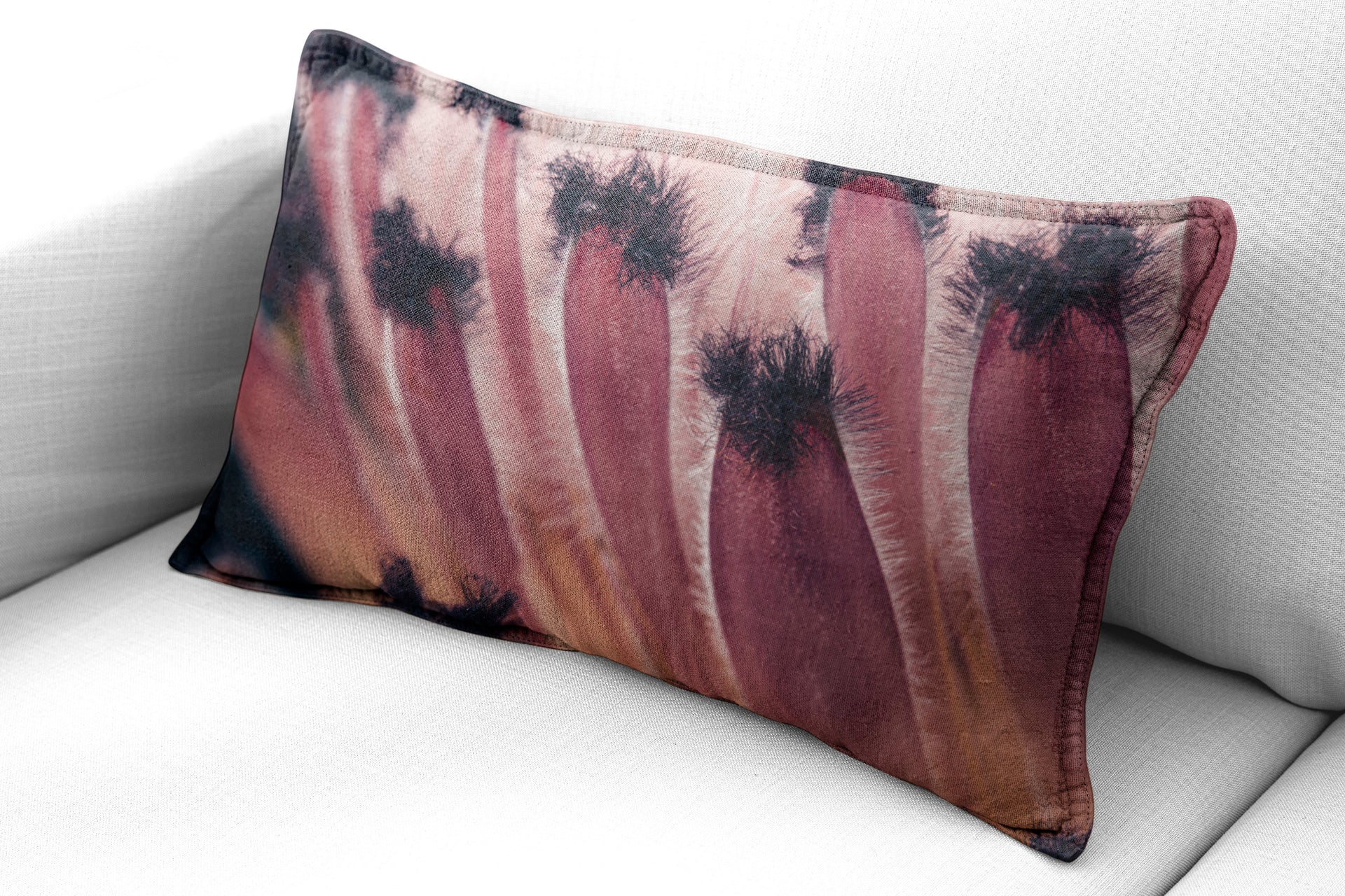 Luxe Rectangular Cushion - Protea Texture/ Close Up