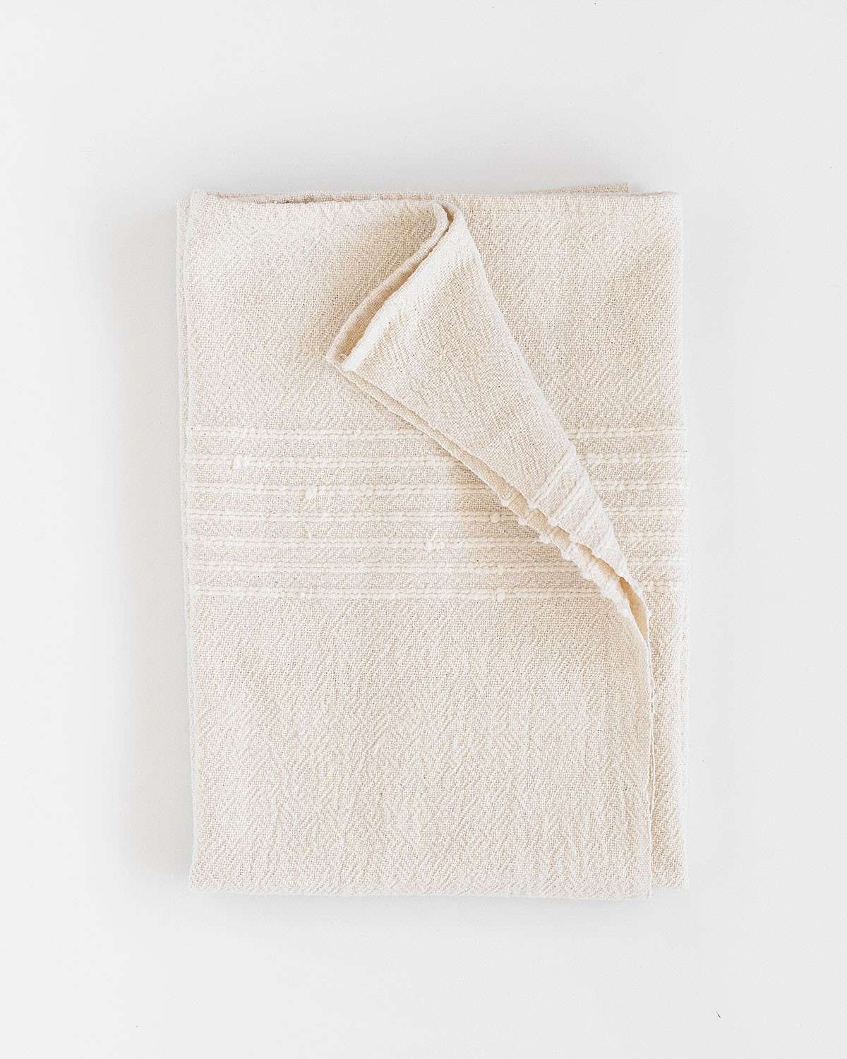 BHW - Large Country Towel - Stripes on End - Natural
