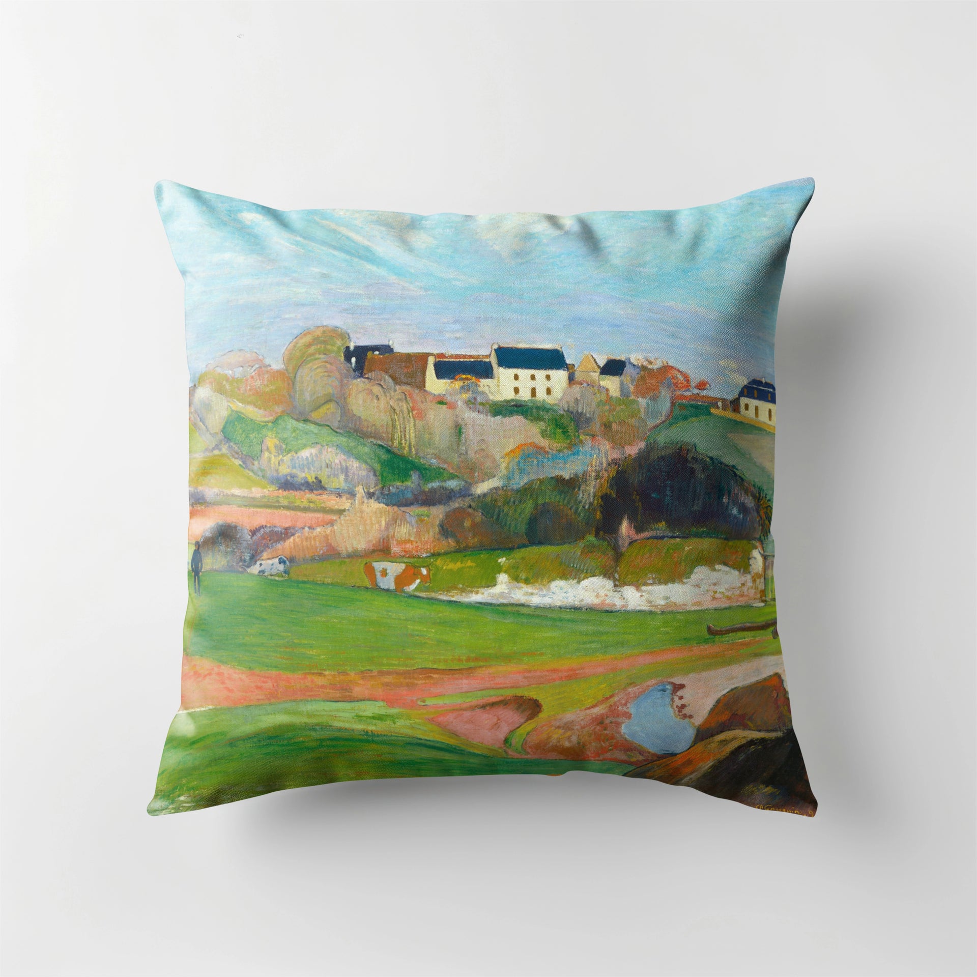 Scatter Cushion - Landscape at Le Pouldu( Paul Gaugin)