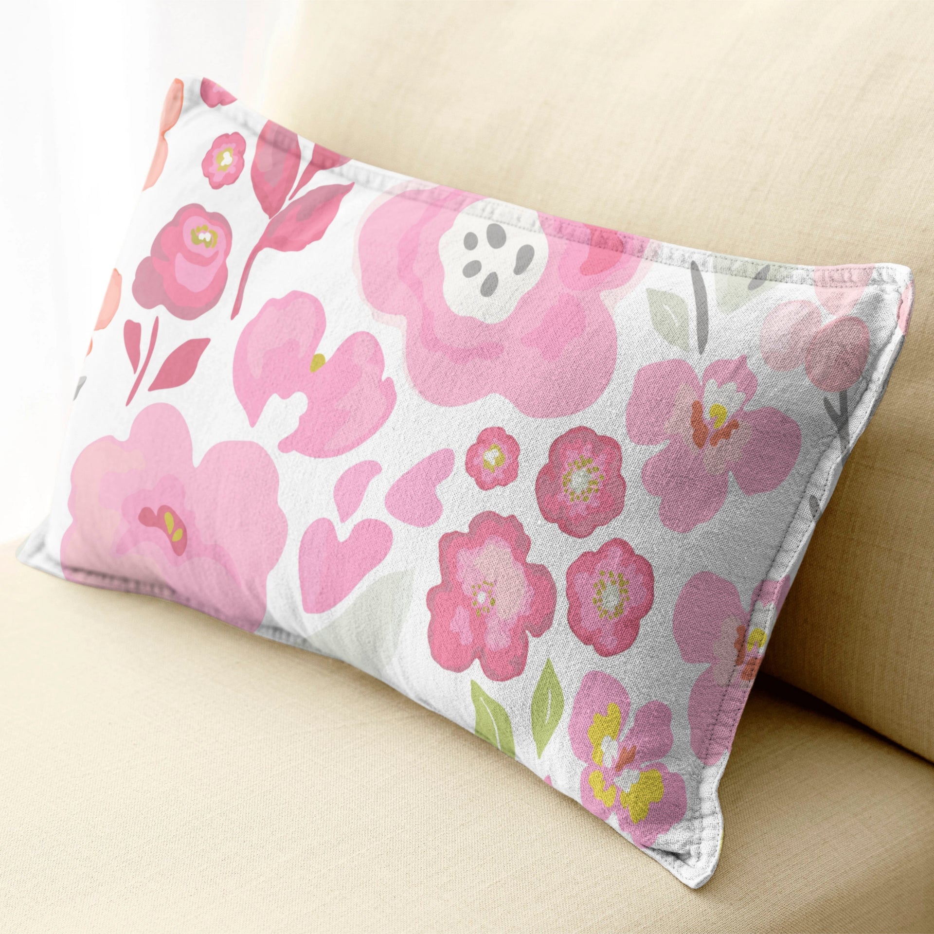 Scatter Cushion  -  Flowers & Butterflies Rectangular