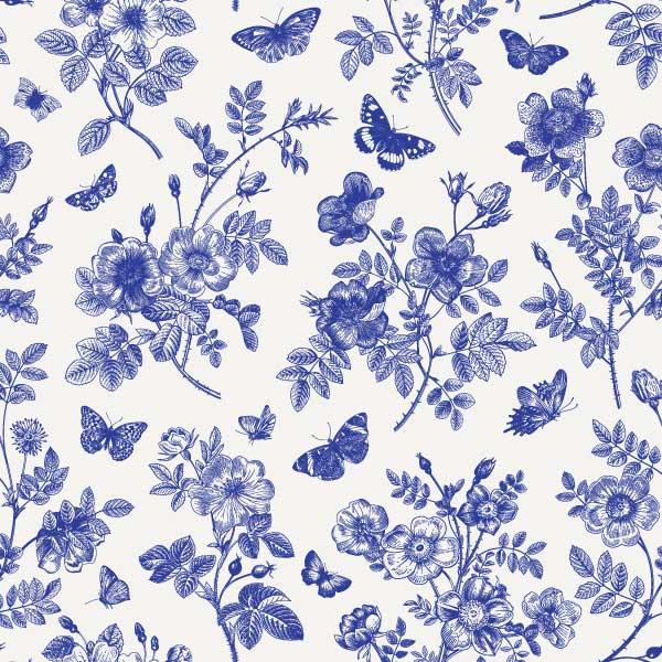 Vintage Floral illustration napkin print