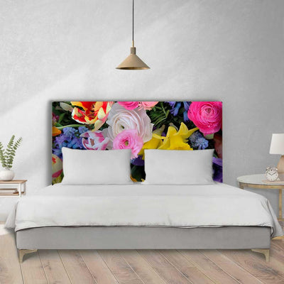 Colorful Mixed Bouquet headboard