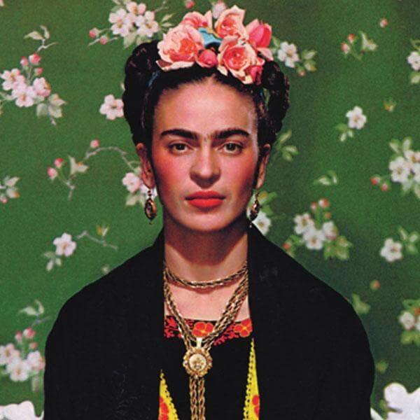 Frida Kahlo circular canvas print