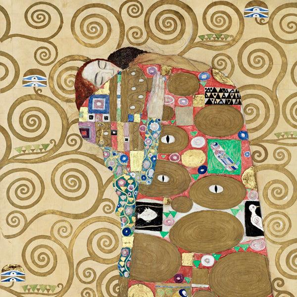Scatter Cushion depicting Fulfillment by Gustav Klimt print