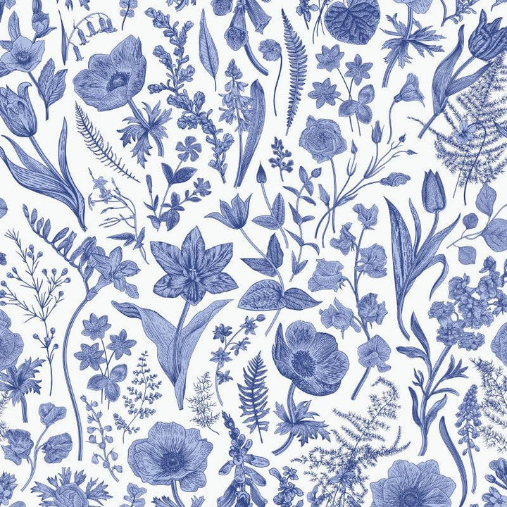 Scatter Cushion  - Delft blauw botanical illustration - LAPERLE