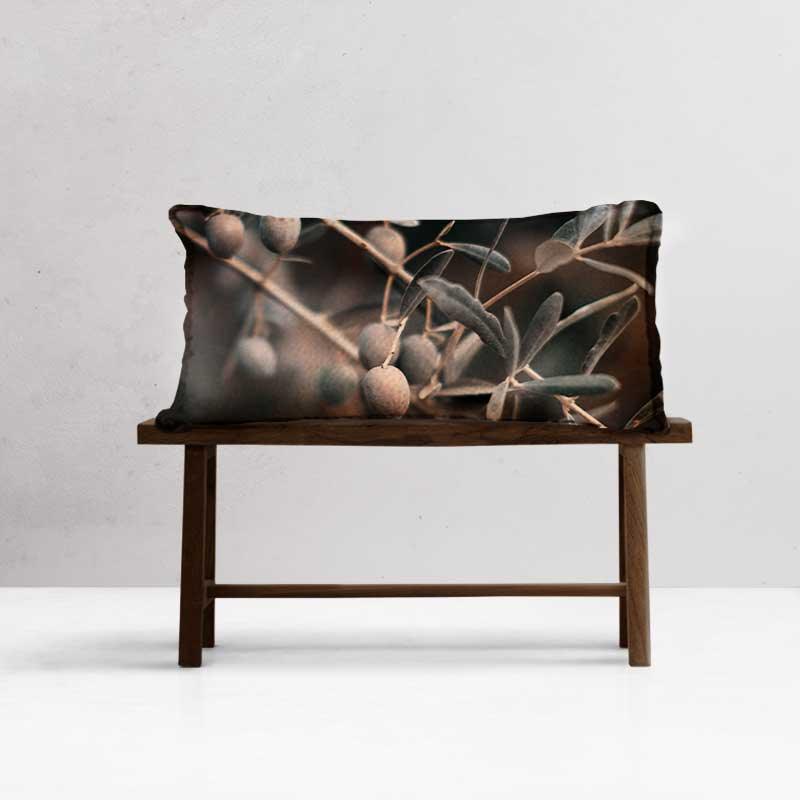 Luxe  Rectangular Cushion  - Autumn Olives - LAPERLE