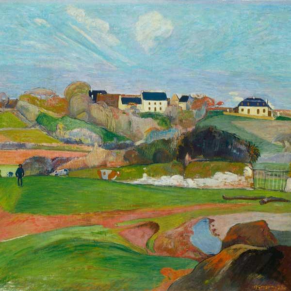 Landscape at Le Pouldu( Paul Gaugin) print
