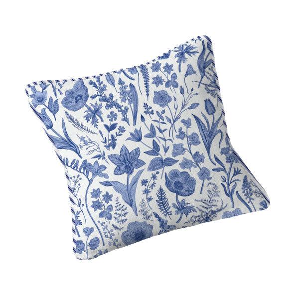 Scatter Cushion  - Delft blauw botanical illustration - LAPERLE