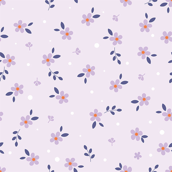 BABY DUVET COVER SET - Lilac Flowers