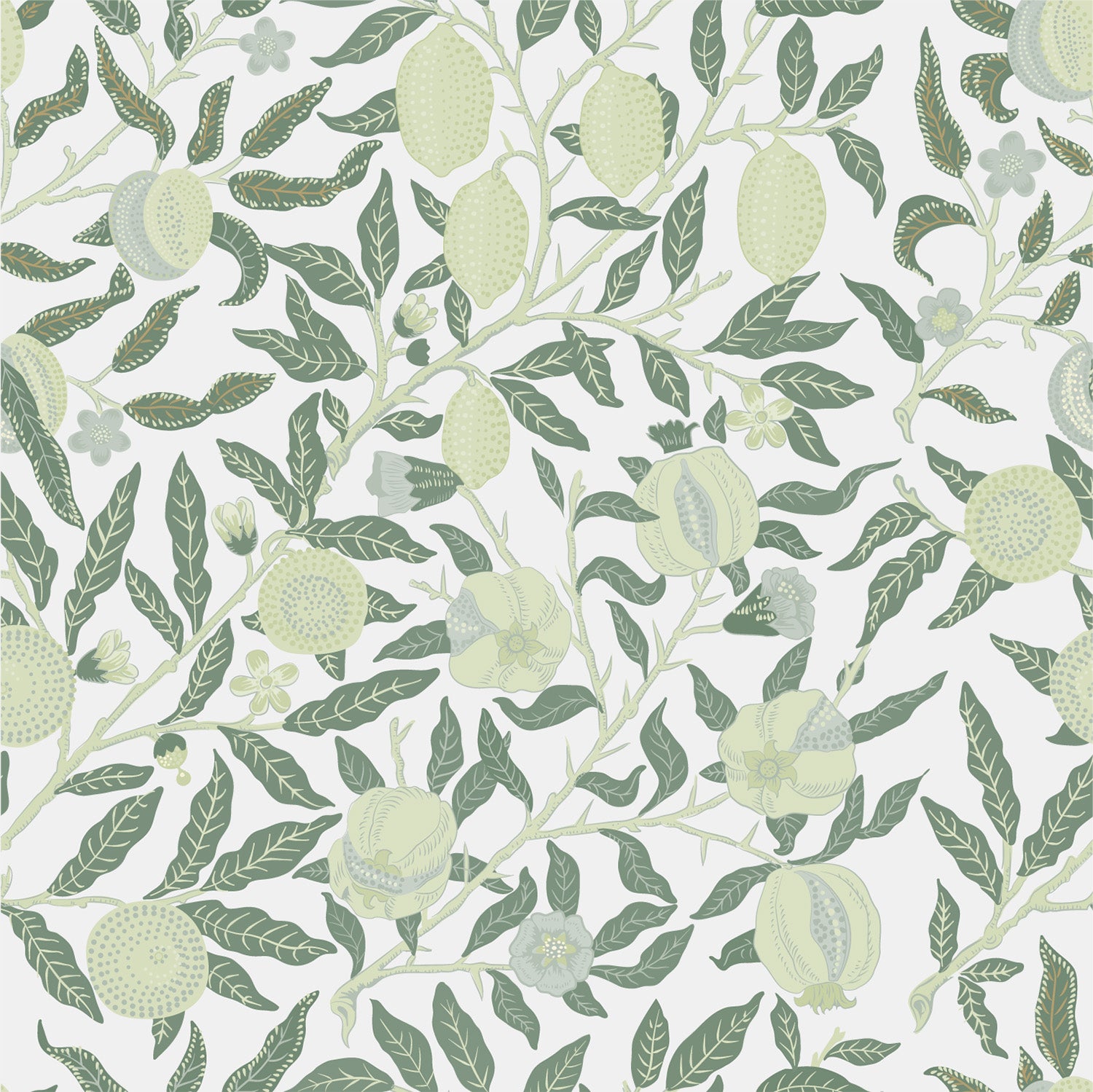 Vintage Fruit Illustration Duvet Cover Set - William Morris Design Pattern - LAPERLE