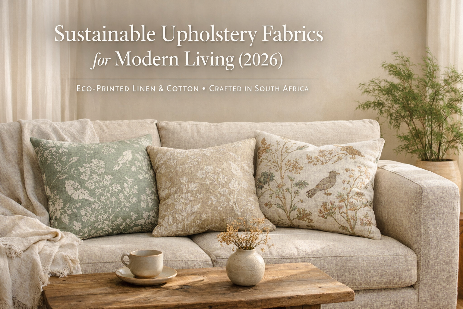 Sustainable Upholstery Fabric for Sofa: Custom Eco-Printed Linen & Cotton in 2026