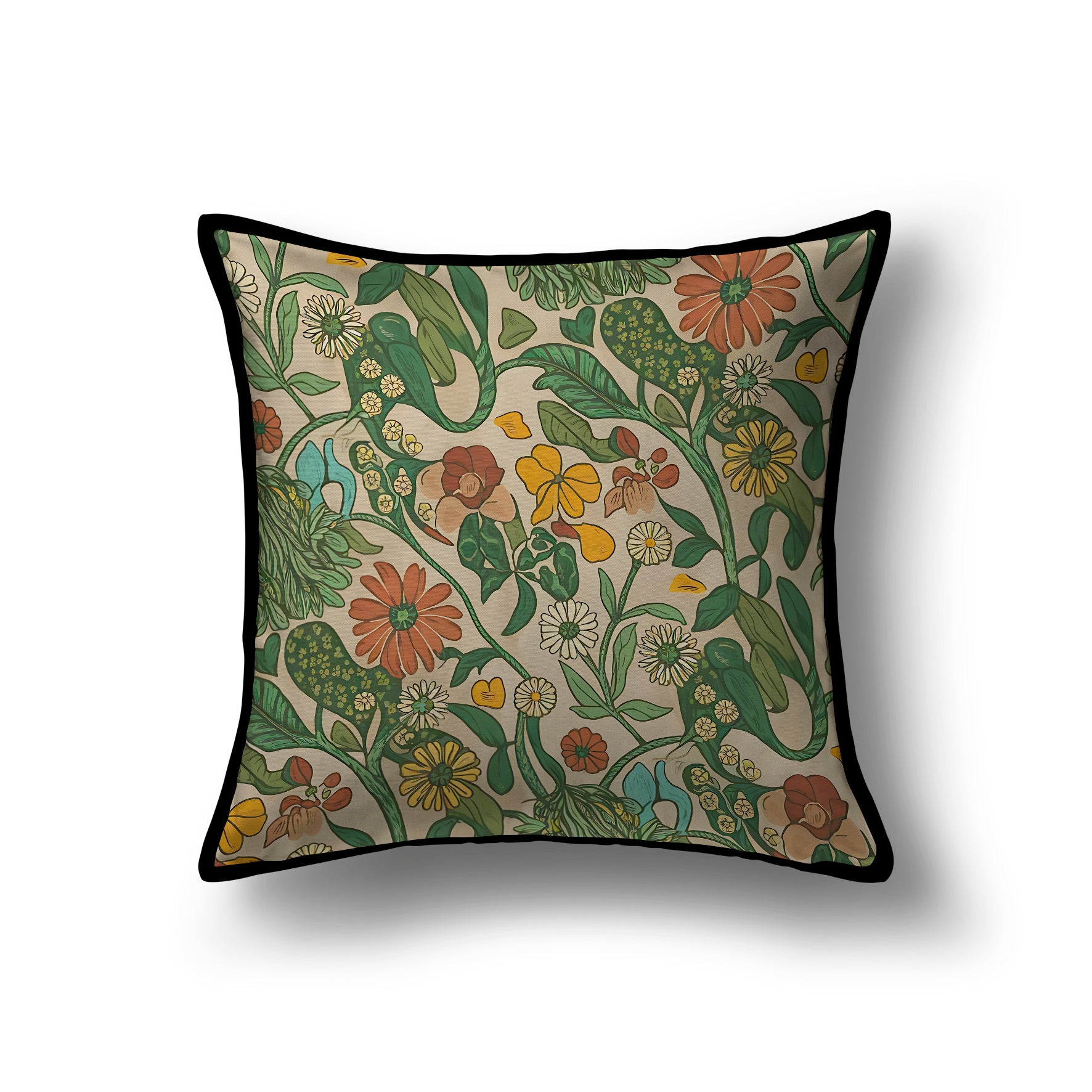 Velvet & Cotton Cushion  - Warm Autumn
