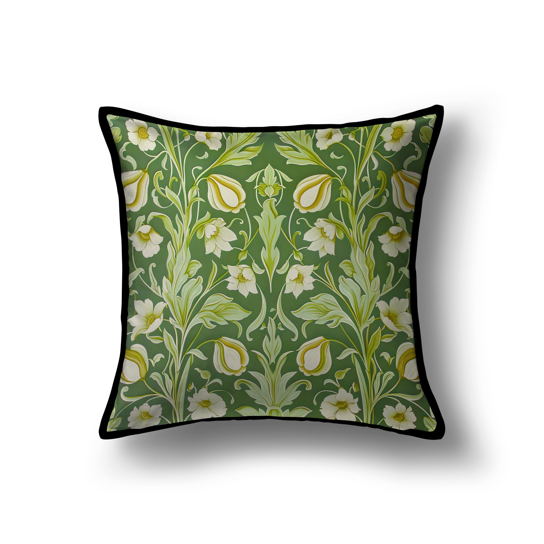 Velvet & Cotton Cushion  - Tulips & Jasmine