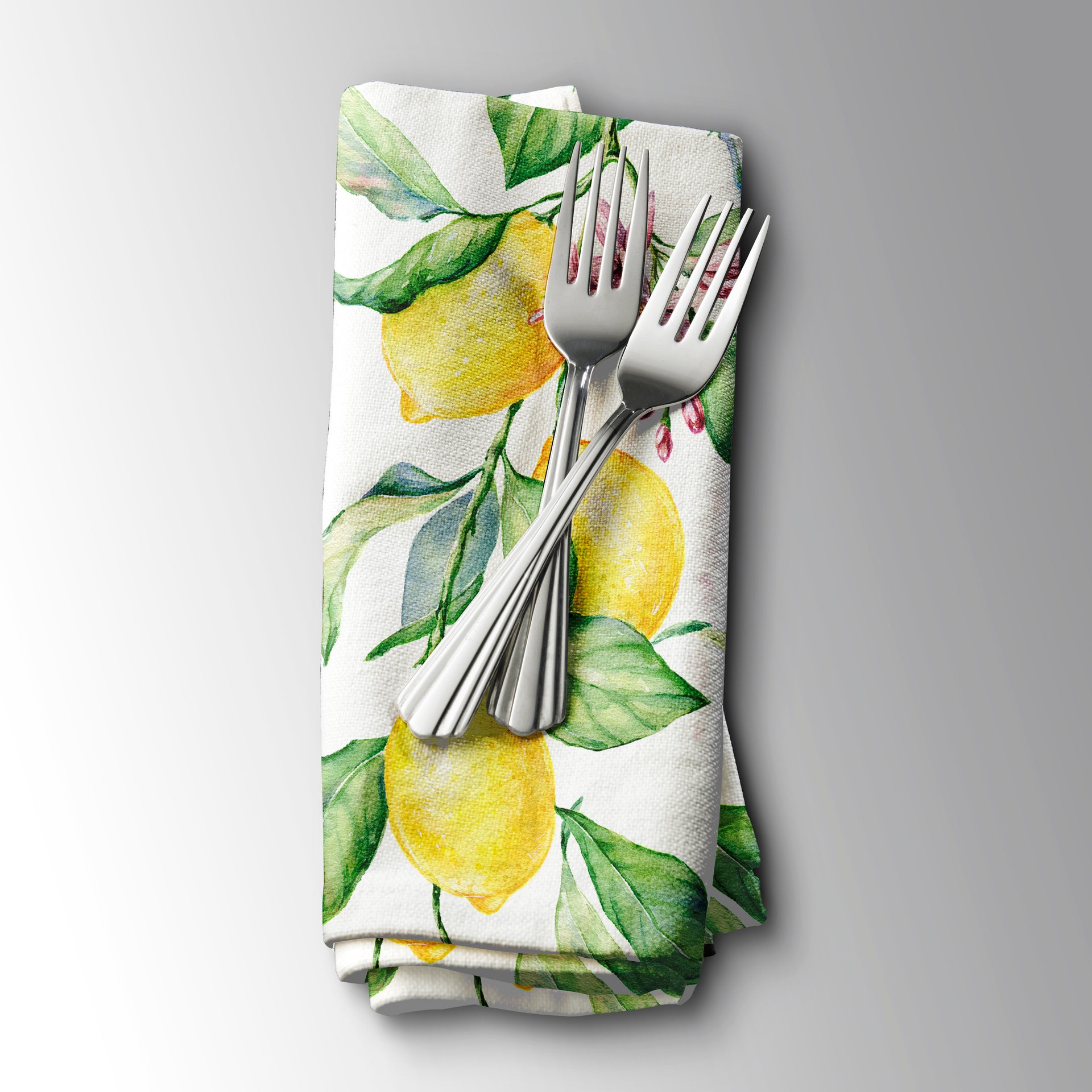 Napkin Set - Lemons & Leaves