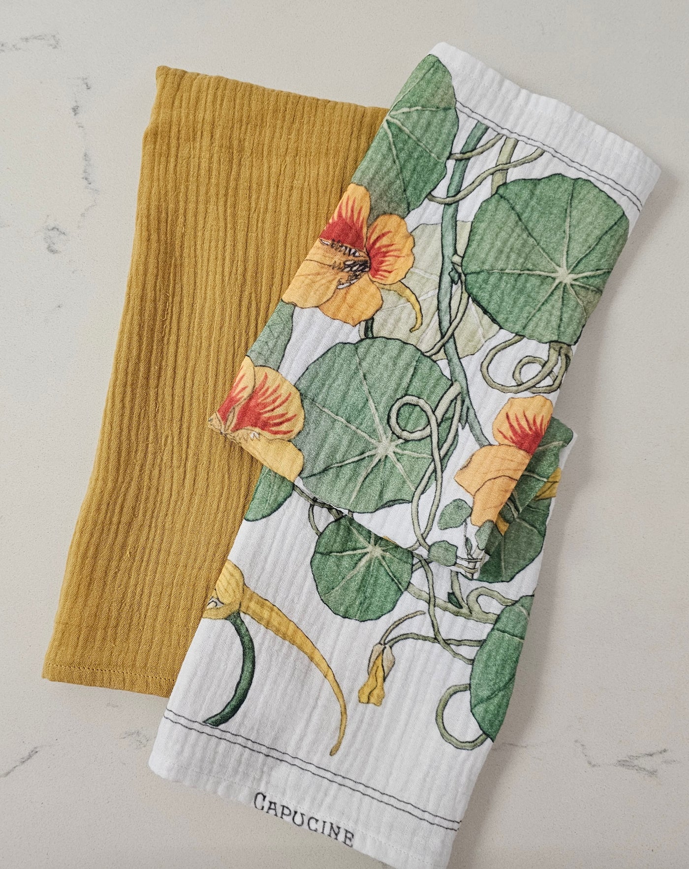Tea Towel Set with Embroidery