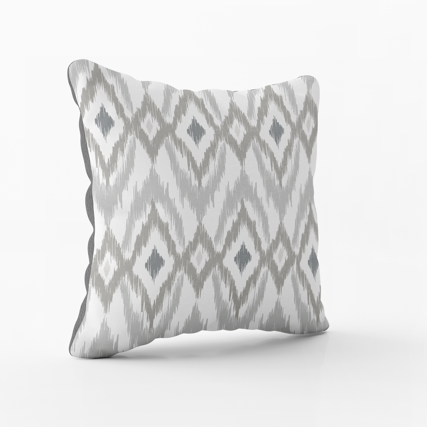 Scatter Cushion  - Textured Cotton & Velvet - Ikat Tie Dye