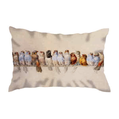 Scatter Cushion  -  A Perch Of Birds - Hector Giacomelli