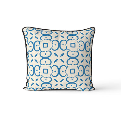 Velvet & Cotton Cushion  - Flower Pattern