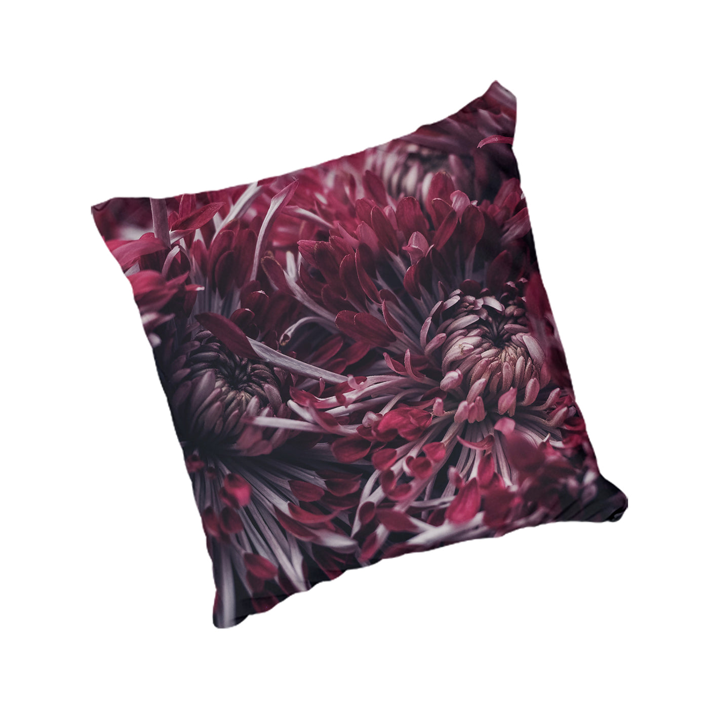 Burgundy Flowers Design on Scatter Cushion