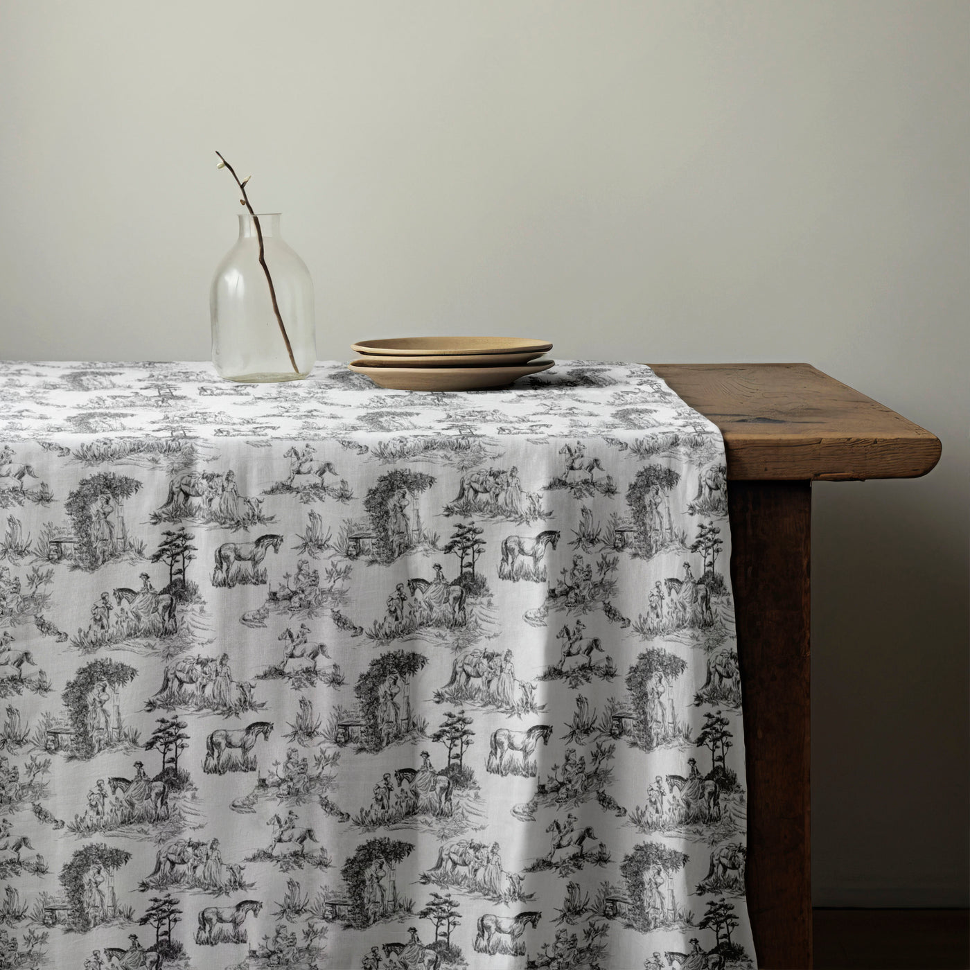 Tablecloth  - Charcoal TOILE DE JOUY