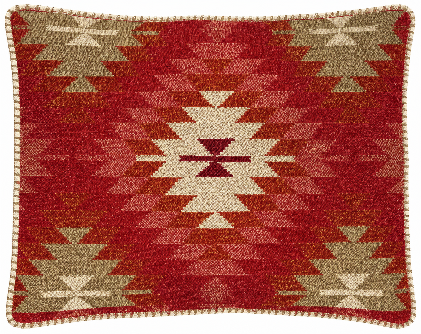 Scatter Cushion  -  Terracotta Ikat Rectangular