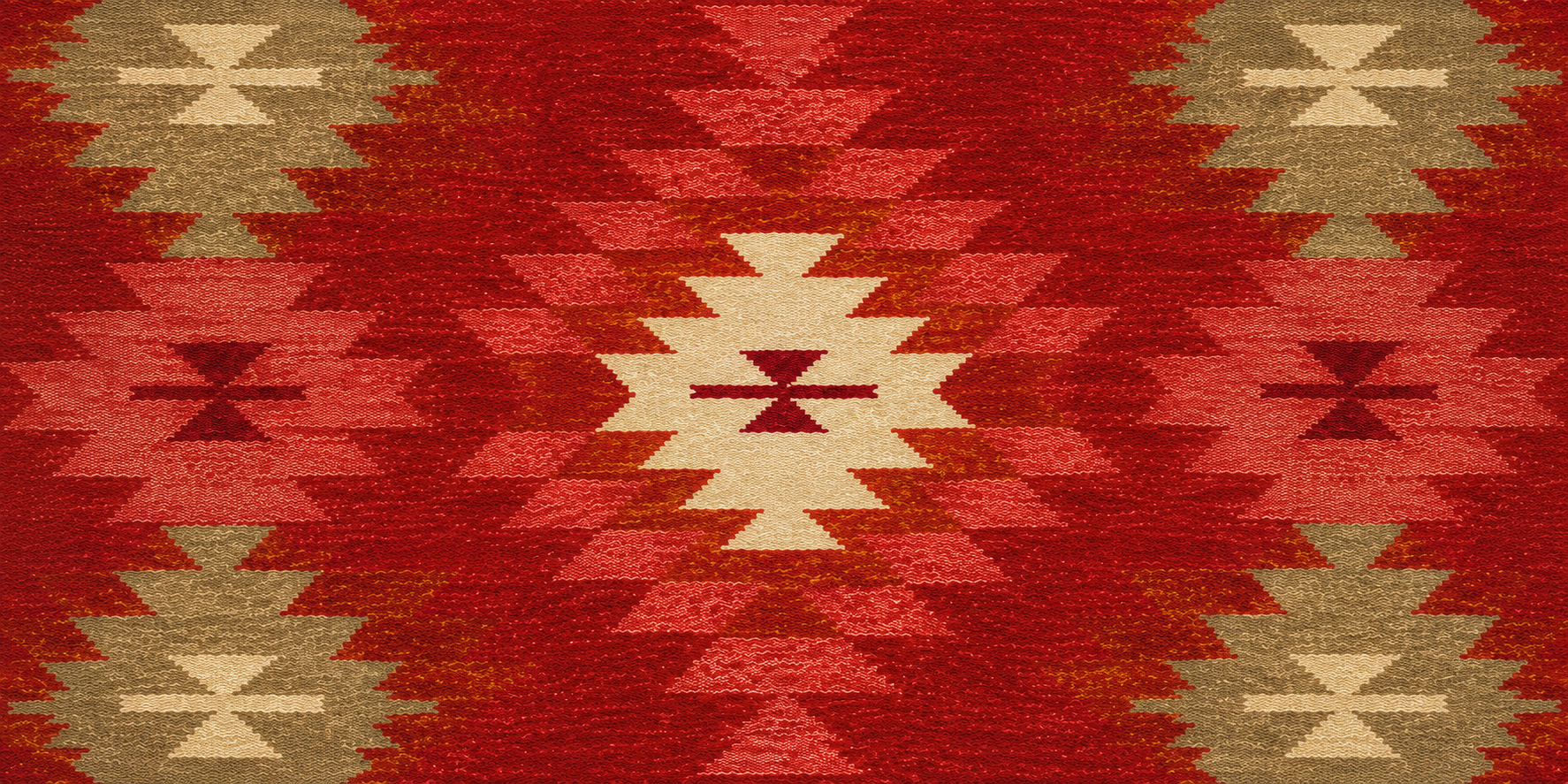Scatter Cushion  -  Terracotta Ikat Rectangular
