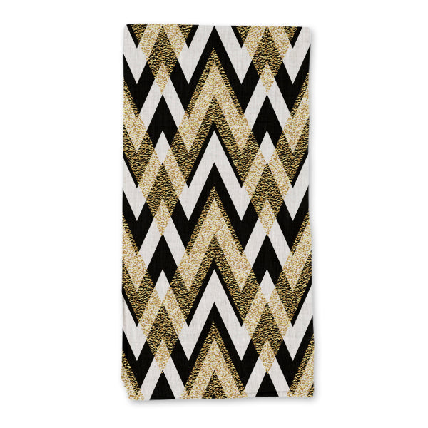 Napkin Set - Christmas Black & Gold Pattern