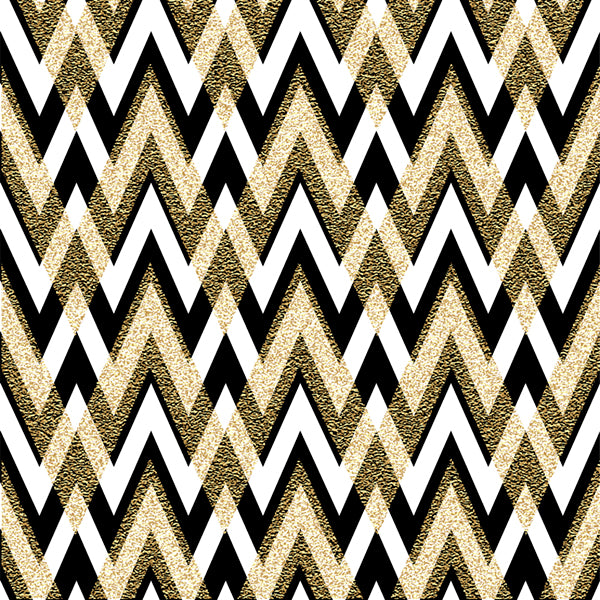 Napkin Set - Christmas Black & Gold Pattern