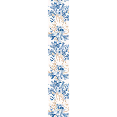 Runner - Christmas Flowers in Blue & Gold