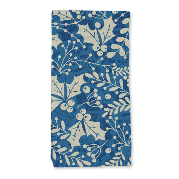 Napkin Set - Christmas Holly Leaves & Berries