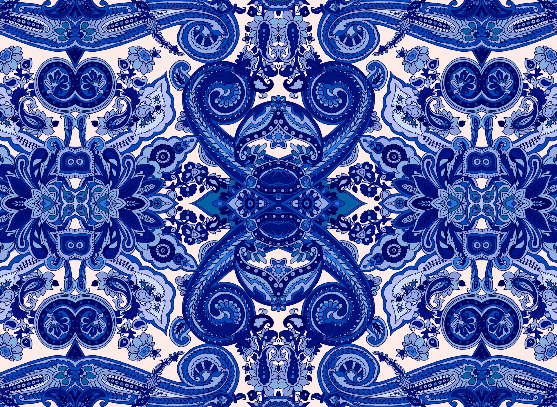 Headboard - Delft Blue Pattern
