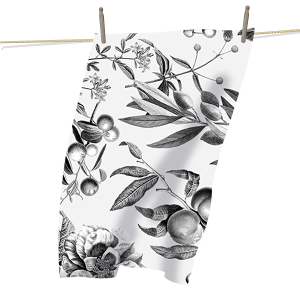 Tea Towels - Elegant Rose Floral Pattern