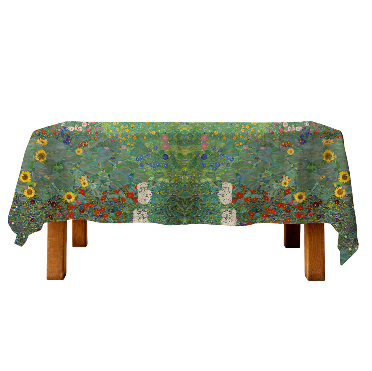 Tablecloth-Gustav Klimt - Farm Garden with Sunflowers (1907)