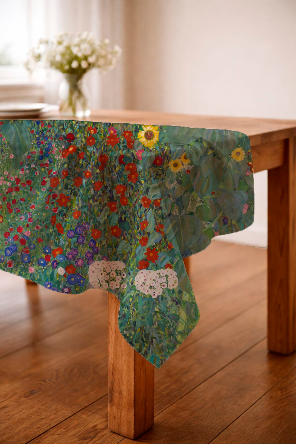 Tablecloth-Gustav Klimt - Farm Garden with Sunflowers (1907)