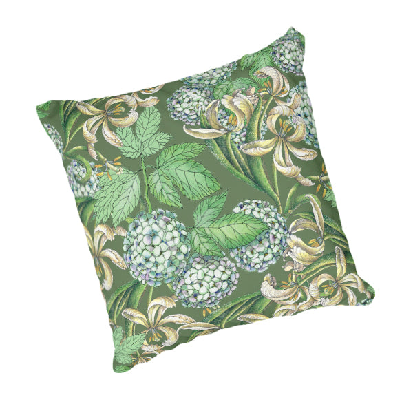 Scatter Cushion - Floral Green Illustration