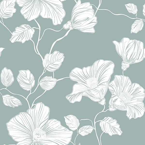 Duck Egg & Sage Floral Pattern - LaPerle