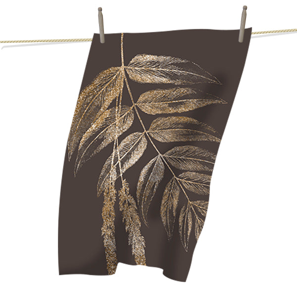 Tea Towels - Golden Fern Leaves