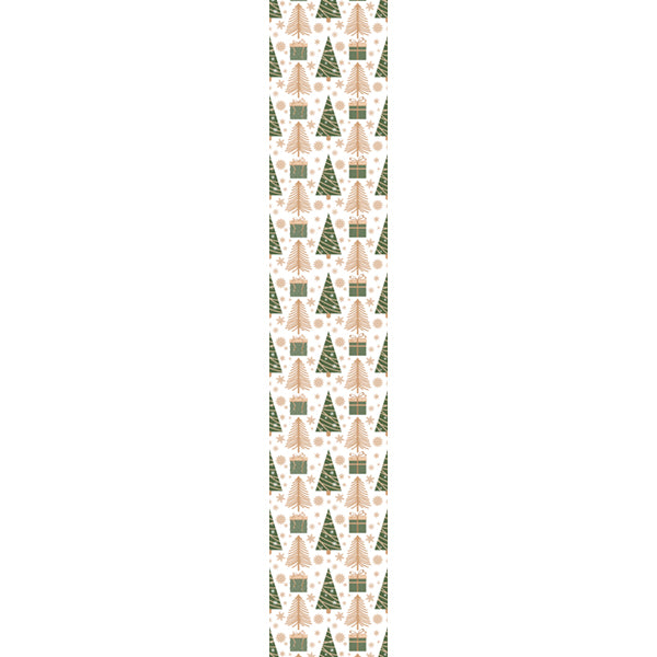 Runner - Green Christmas Trees & Gifts with Bows