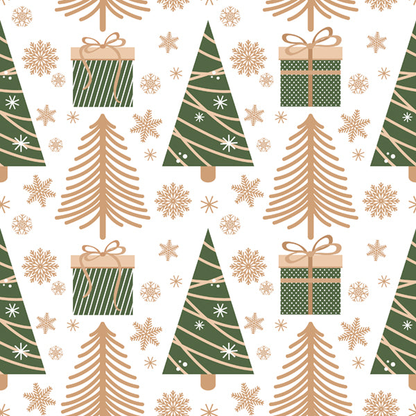 Napkin Set - Christmas Trees & Gifts with Bows
