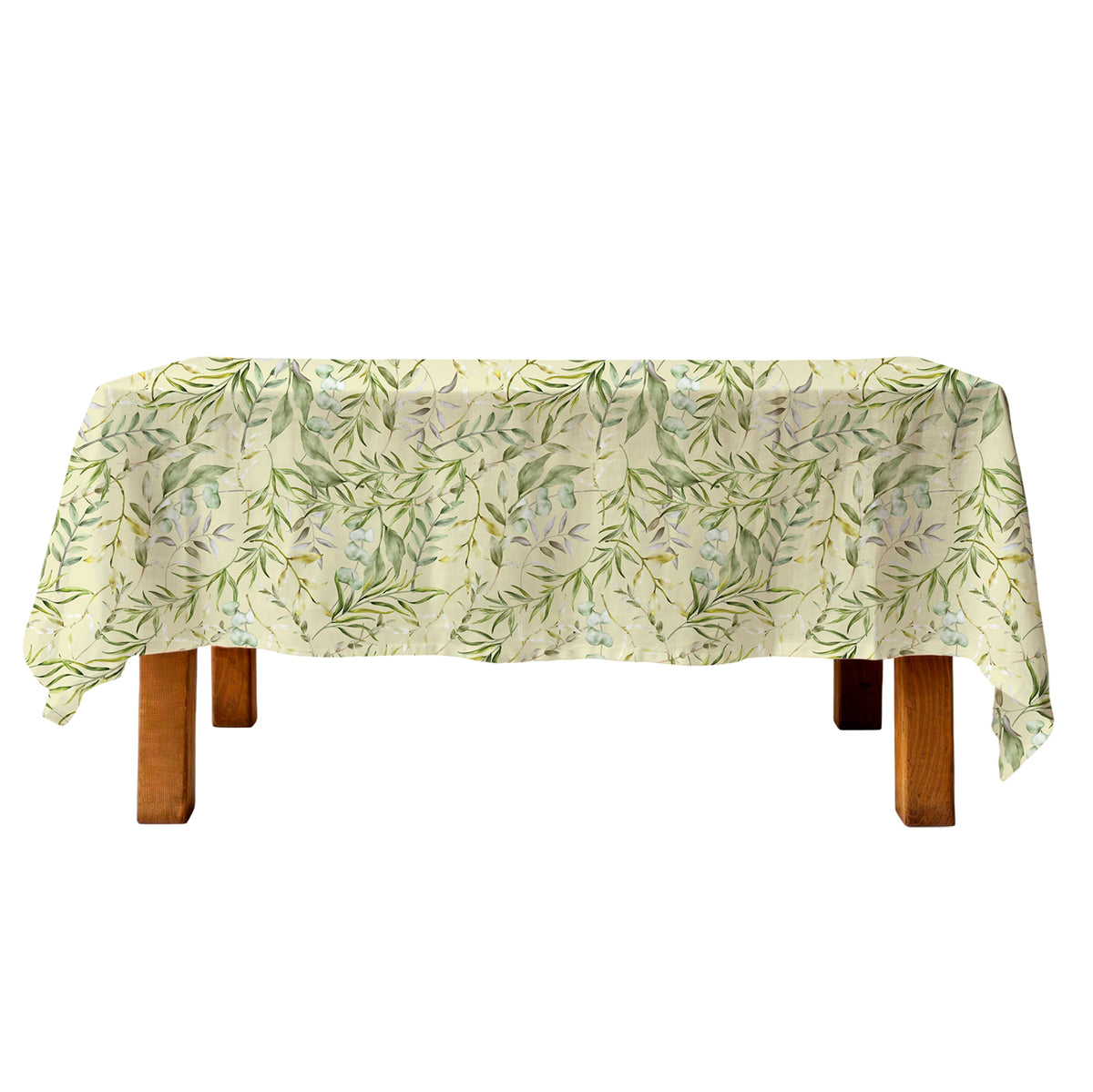 Tablecloth  - Green Twigs & Leaves