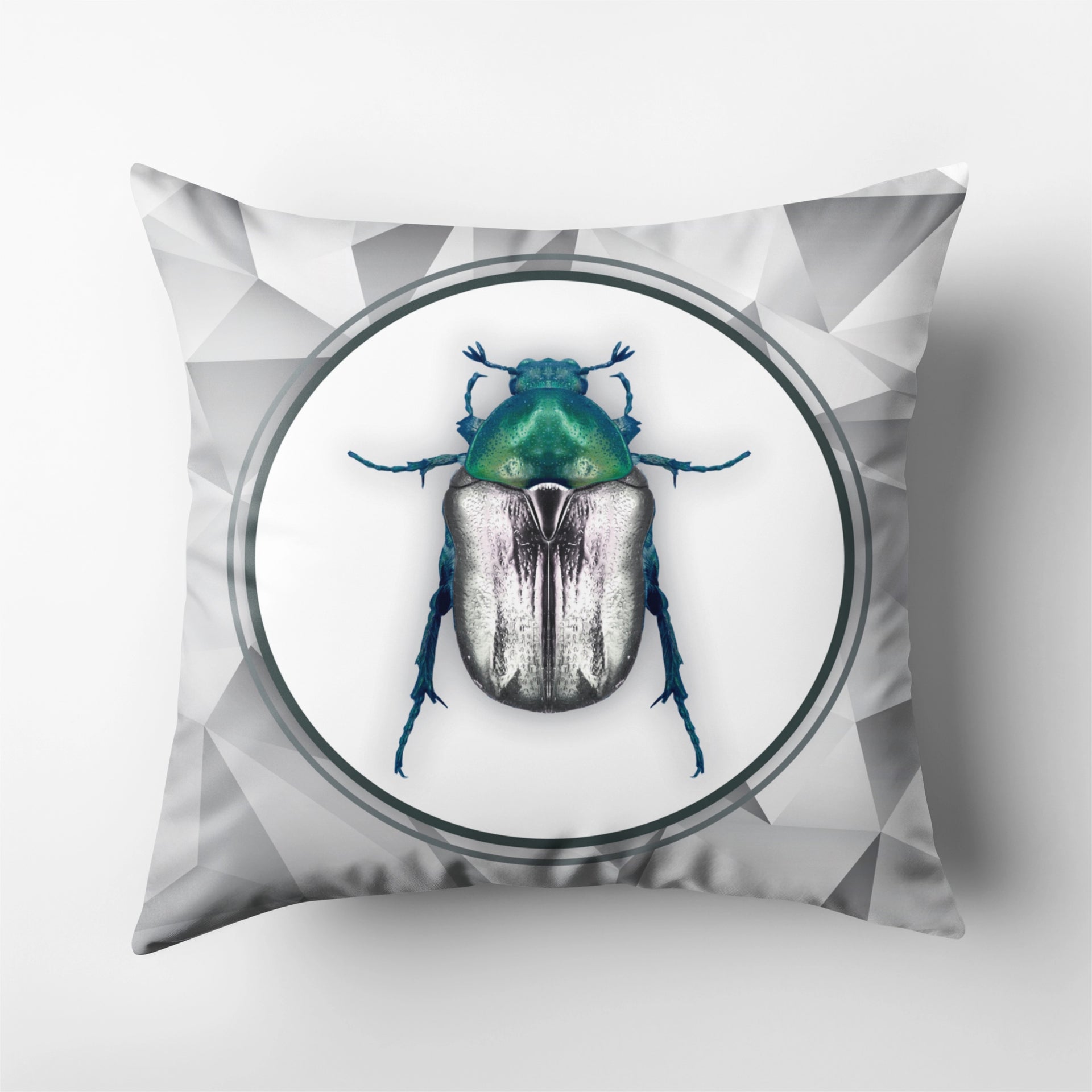 Scatter Cushion  - Grey Scarab