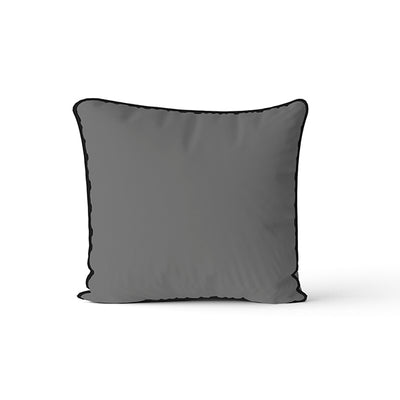 Velvet & Cotton Cushion  - Grey Geometric