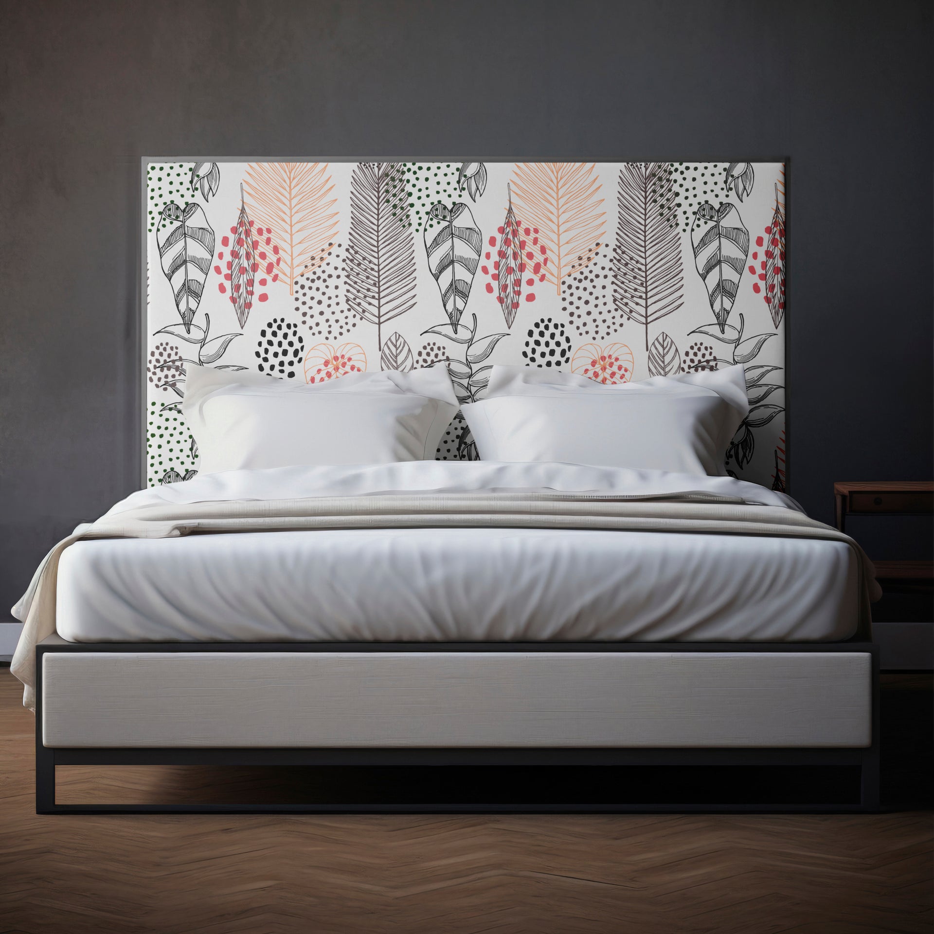 Headboard - Hand Drawn Tropical Plants
