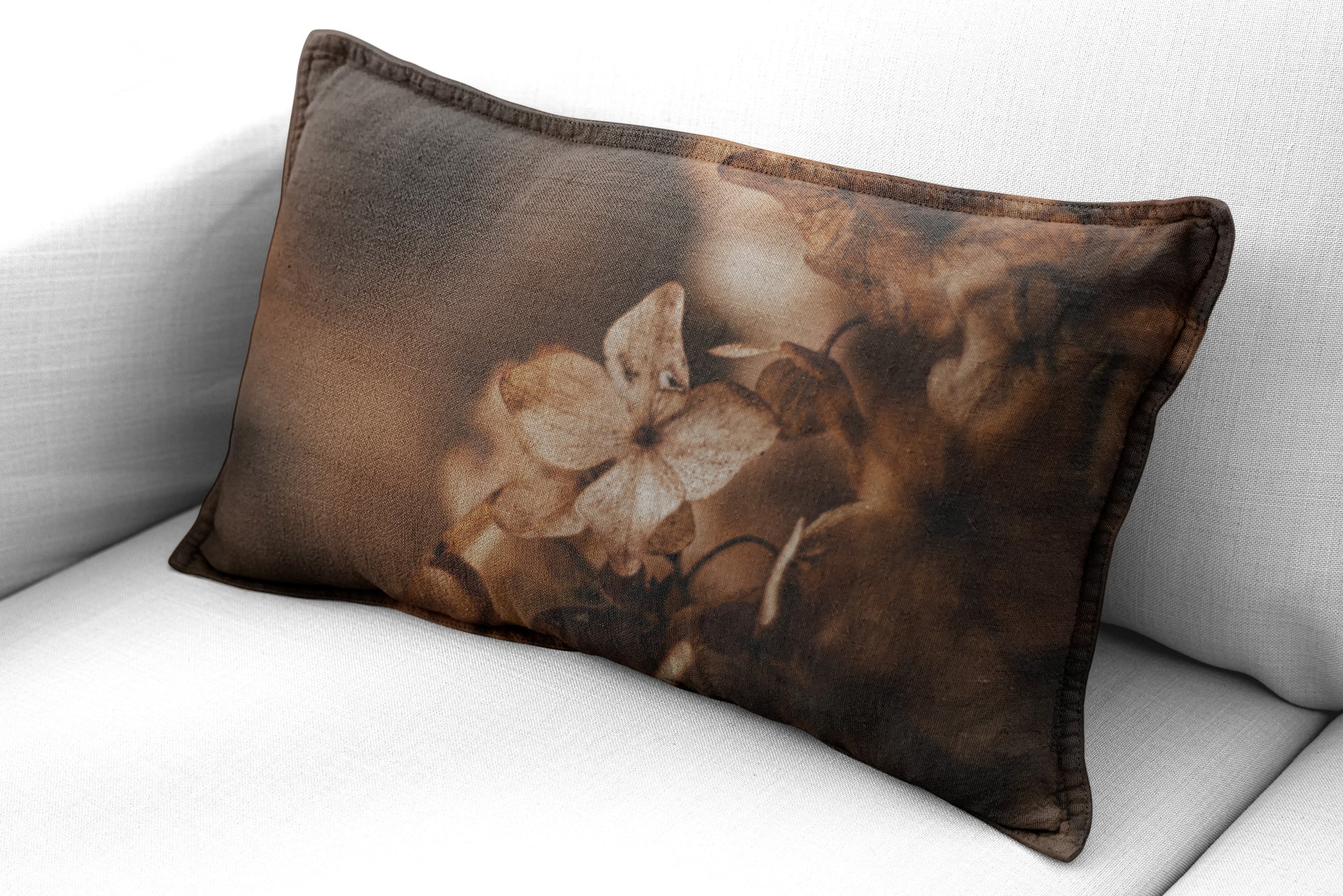 Luxe Rectangular Cushion  - Hydrangea blossom